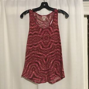 Tribal Pattern Pink Tank Top